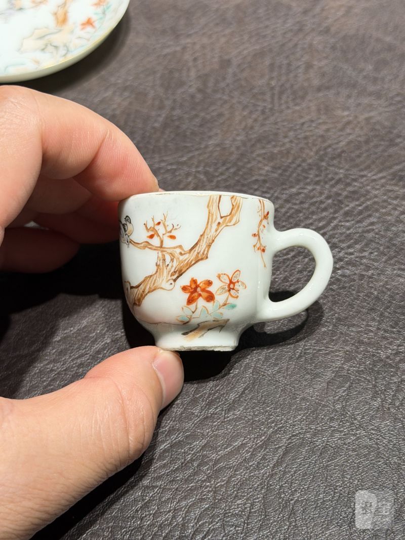清乾隆 粉彩花鸟纹茶具一套25件 - 图96